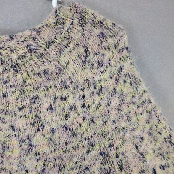 Lou & Grey Women's XS Oversized Fuzzy Sweater, Pink Multicolor Cozy Coquette - Picture 5 of 6